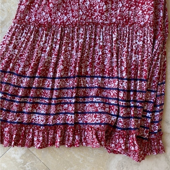 NWOT Knox Rose Spaghetti Strapped & ruffled Floral Midi Dress with Waist Tie - M - Picture 3 of 8